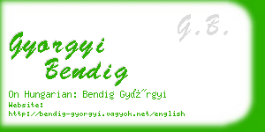 gyorgyi bendig business card